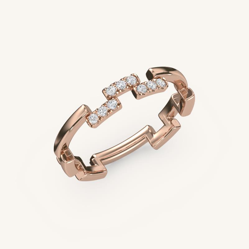 The ZigZag 9 Diamond Band