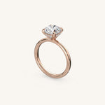 Load image into Gallery viewer, The Trelisse –Solitaire Hidden Halo Engagement Ring