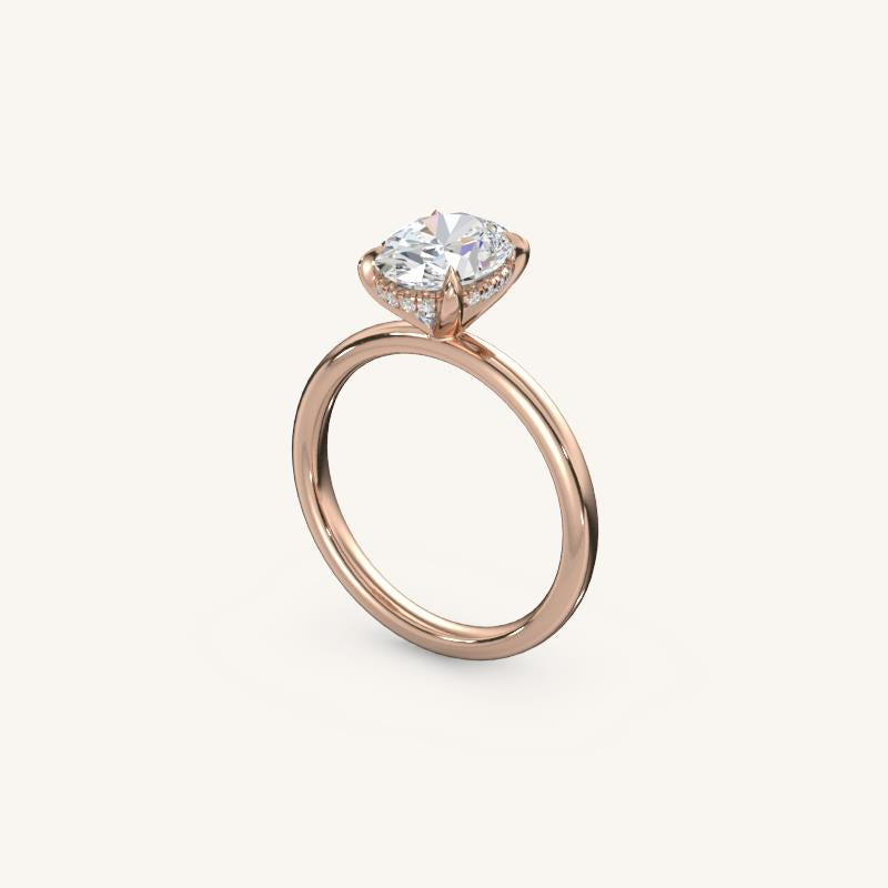 The Trelisse –Solitaire Hidden Halo Engagement Ring