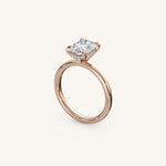 Load image into Gallery viewer, The Trelisse –Solitaire Hidden Halo Engagement Ring