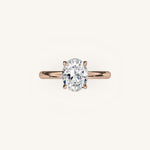 Load image into Gallery viewer, The Trelisse –Solitaire Hidden Halo Engagement Ring