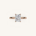 Load image into Gallery viewer, The Trelisse –Solitaire Hidden Halo Engagement Ring