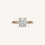 Load image into Gallery viewer, The Trelisse –Solitaire Hidden Halo Engagement Ring