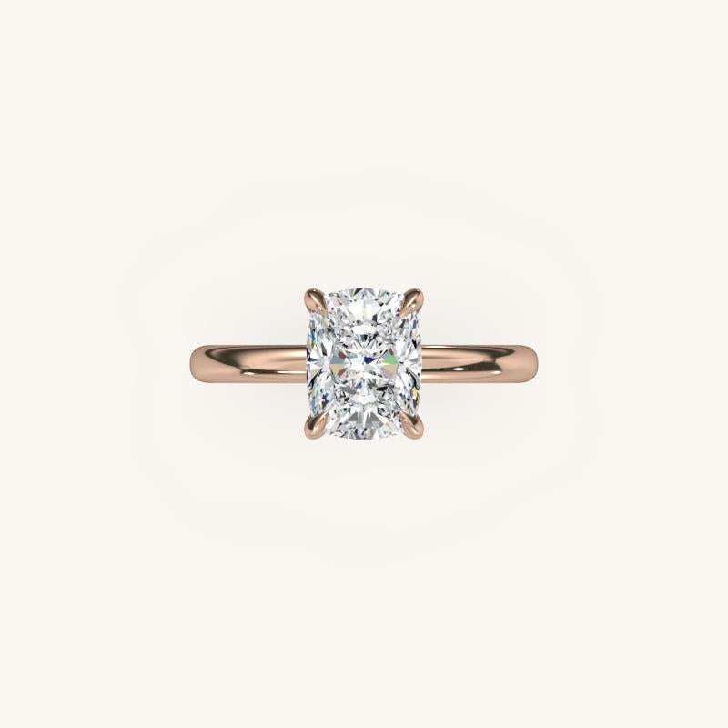 The Trelisse –Solitaire Hidden Halo Engagement Ring