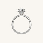 Load image into Gallery viewer, The Trelisse –Solitaire Hidden Halo Engagement Ring