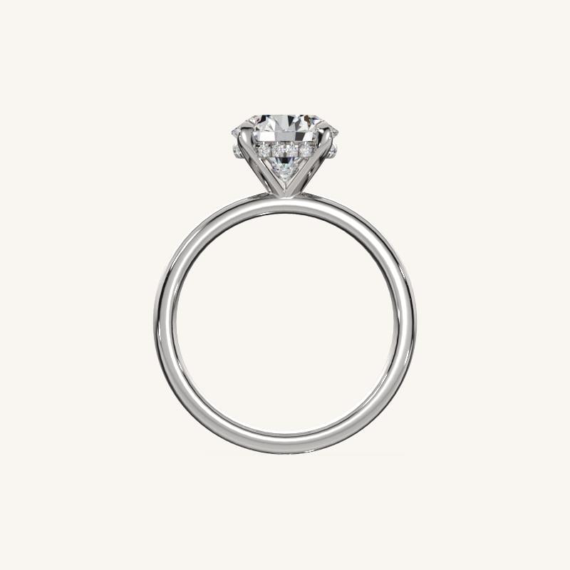 The Trelisse –Solitaire Hidden Halo Engagement Ring