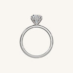 Load image into Gallery viewer, The Trelisse –Solitaire Hidden Halo Engagement Ring