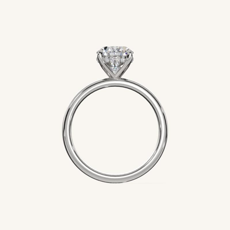 The Trelisse –Solitaire Hidden Halo Engagement Ring