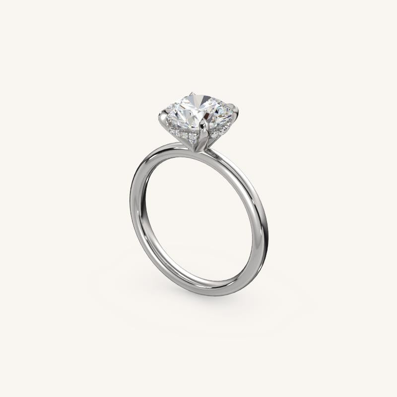 The Trelisse –Solitaire Hidden Halo Engagement Ring