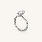 Load image into Gallery viewer, The Trelisse –Solitaire Hidden Halo Engagement Ring