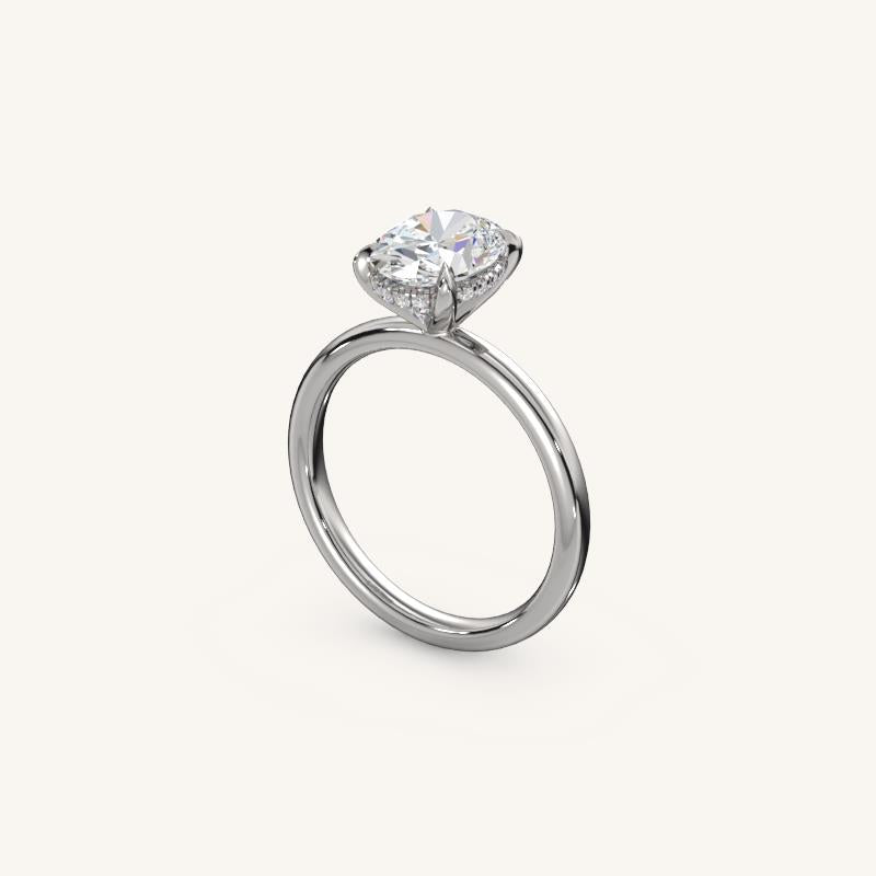 The Trelisse –Solitaire Hidden Halo Engagement Ring