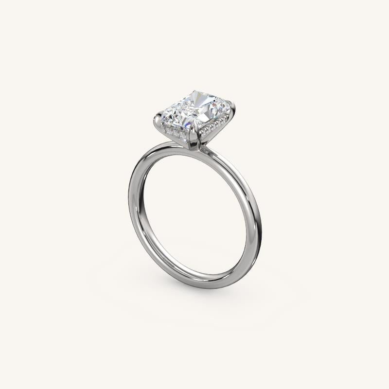 The Trelisse –Solitaire Hidden Halo Engagement Ring
