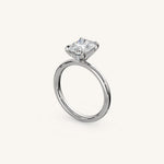 Load image into Gallery viewer, The Trelisse –Solitaire Hidden Halo Engagement Ring