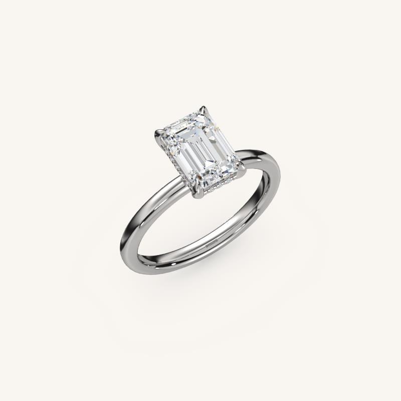 The Trelisse –Solitaire Hidden Halo Engagement Ring