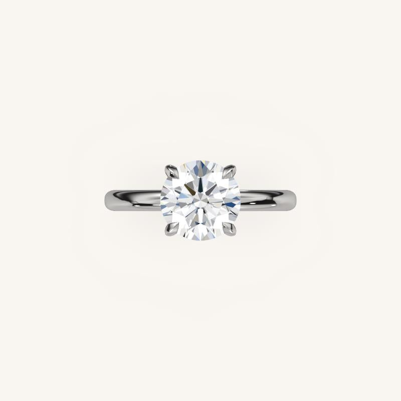 The Trelisse –Solitaire Hidden Halo Engagement Ring