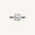Load image into Gallery viewer, The Trelisse –Solitaire Hidden Halo Engagement Ring