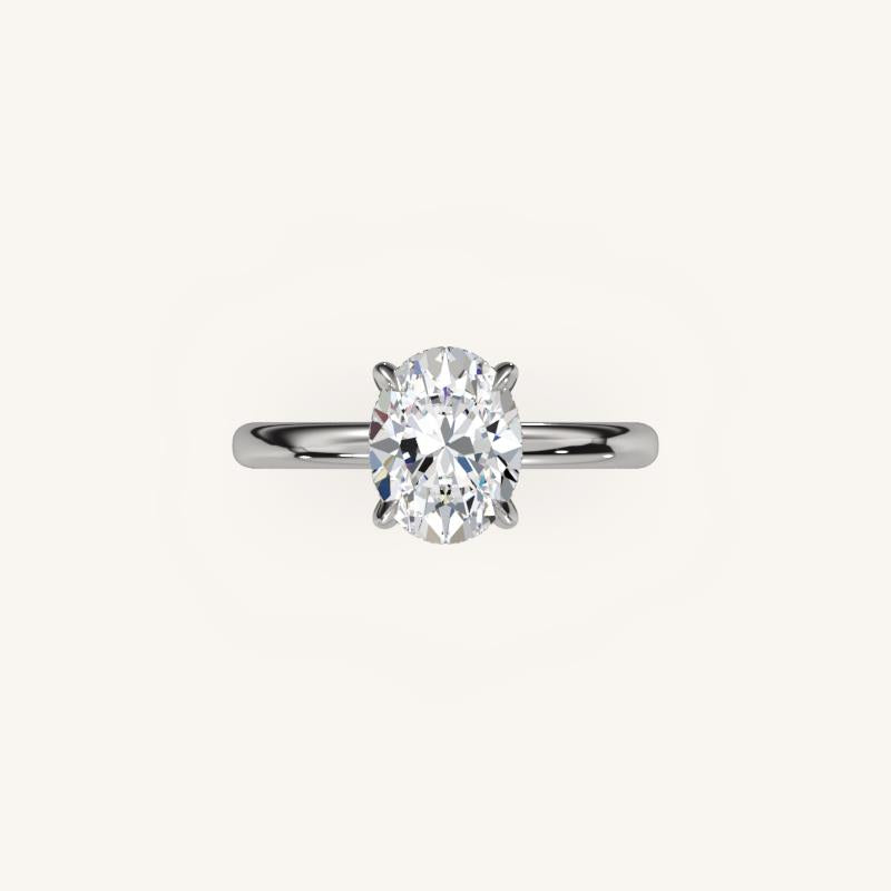 The Trelisse –Solitaire Hidden Halo Engagement Ring