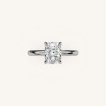 Load image into Gallery viewer, The Trelisse –Solitaire Hidden Halo Engagement Ring