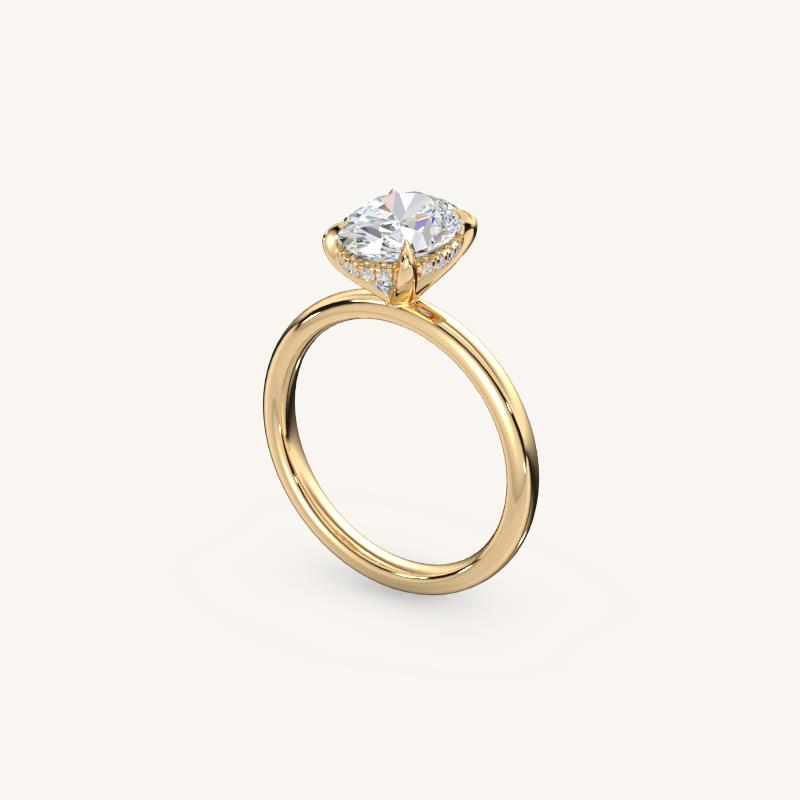 The Trelisse –Solitaire Hidden Halo Engagement Ring