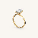 Load image into Gallery viewer, The Trelisse –Solitaire Hidden Halo Engagement Ring