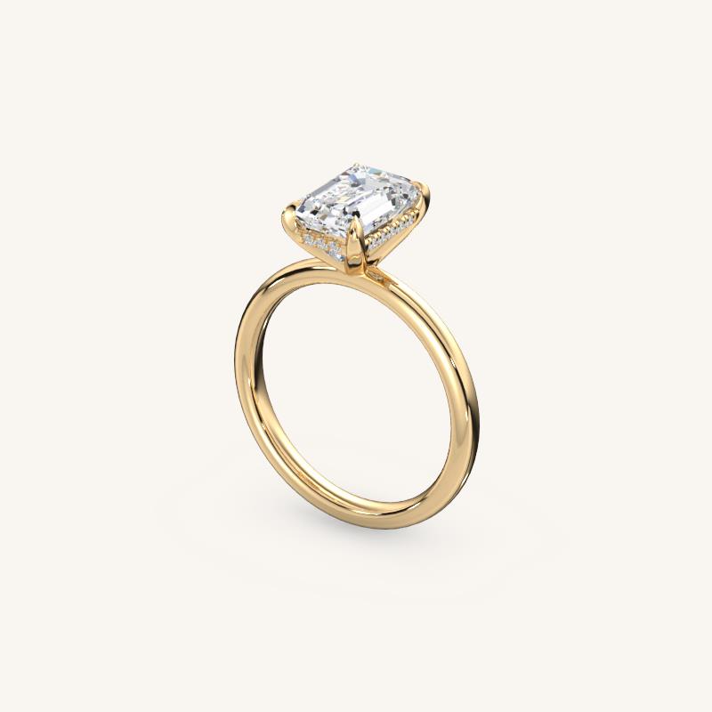 The Trelisse –Solitaire Hidden Halo Engagement Ring
