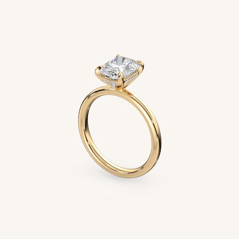 The Trelisse –Solitaire Hidden Halo Engagement Ring