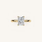 Load image into Gallery viewer, The Trelisse –Solitaire Hidden Halo Engagement Ring