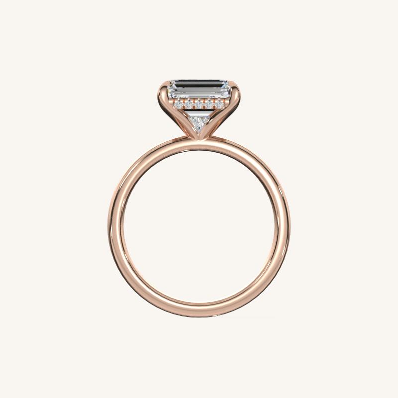 The Trelisse –Solitaire Hidden Halo Engagement Ring (E-W)