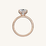 Load image into Gallery viewer, The Trelisse –Solitaire Hidden Halo Engagement Ring (E-W)