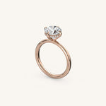 Load image into Gallery viewer, The Trelisse –Solitaire Hidden Halo Engagement Ring (E-W)