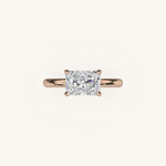 Load image into Gallery viewer, The Trelisse –Solitaire Hidden Halo Engagement Ring (E-W)