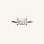 Load image into Gallery viewer, The Trelisse –Solitaire Hidden Halo Engagement Ring (E-W)
