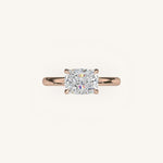 Load image into Gallery viewer, The Trelisse –Solitaire Hidden Halo Engagement Ring (E-W)