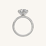 Load image into Gallery viewer, The Trelisse –Solitaire Hidden Halo Engagement Ring (E-W)