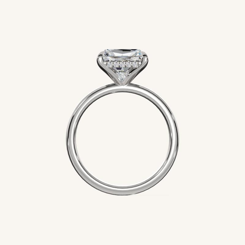 The Trelisse –Solitaire Hidden Halo Engagement Ring (E-W)
