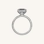 Load image into Gallery viewer, The Trelisse –Solitaire Hidden Halo Engagement Ring (E-W)