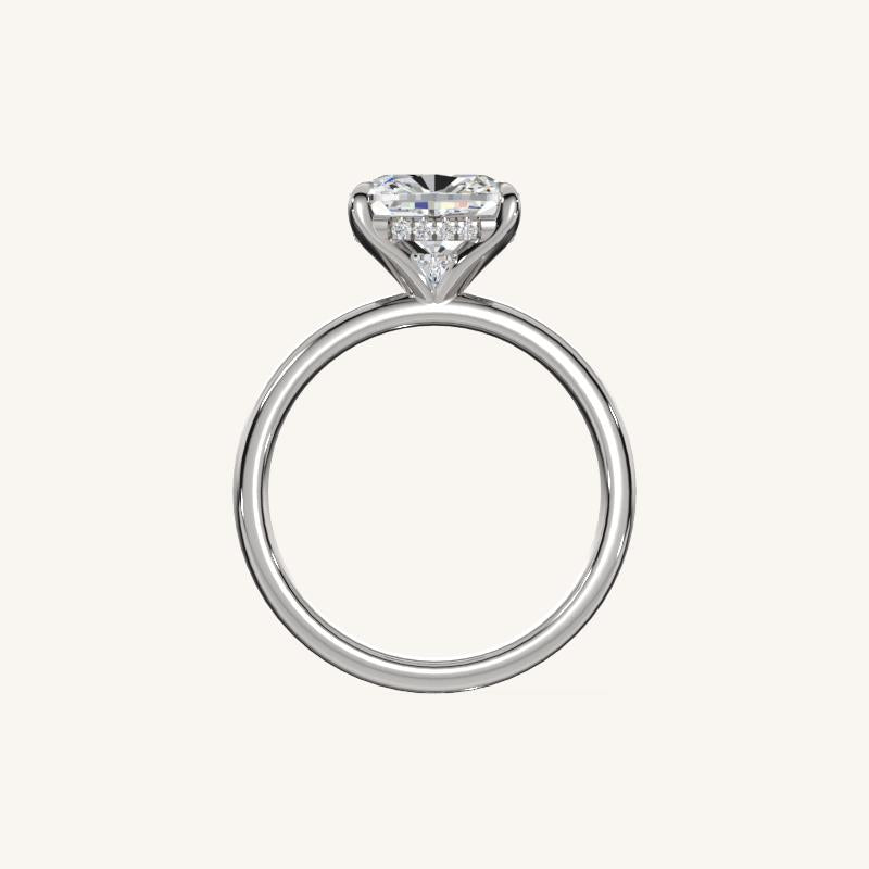 The Trelisse –Solitaire Hidden Halo Engagement Ring (E-W)
