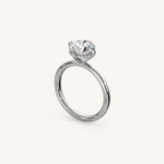 Load image into Gallery viewer, The Trelisse –Solitaire Hidden Halo Engagement Ring (E-W)