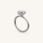 Load image into Gallery viewer, The Trelisse –Solitaire Hidden Halo Engagement Ring (E-W)