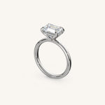 Load image into Gallery viewer, The Trelisse –Solitaire Hidden Halo Engagement Ring (E-W)