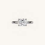 Load image into Gallery viewer, The Trelisse –Solitaire Hidden Halo Engagement Ring (E-W)