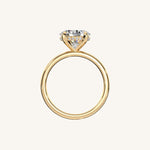 Load image into Gallery viewer, The Trelisse –Solitaire Hidden Halo Engagement Ring (E-W)