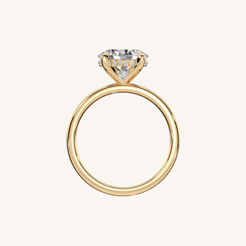 The Trelisse –Solitaire Hidden Halo Engagement Ring (E-W)
