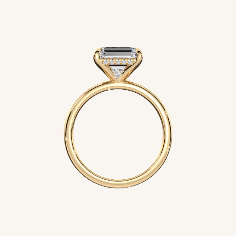 The Trelisse –Solitaire Hidden Halo Engagement Ring (E-W)