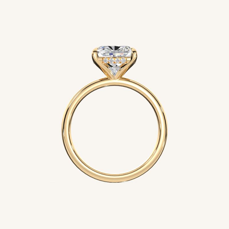 The Trelisse –Solitaire Hidden Halo Engagement Ring (E-W)
