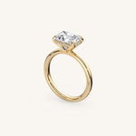 Load image into Gallery viewer, The Trelisse –Solitaire Hidden Halo Engagement Ring (E-W)