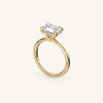 Load image into Gallery viewer, The Trelisse –Solitaire Hidden Halo Engagement Ring (E-W)