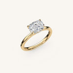 Load image into Gallery viewer, The Trelisse –Solitaire Hidden Halo Engagement Ring (E-W)