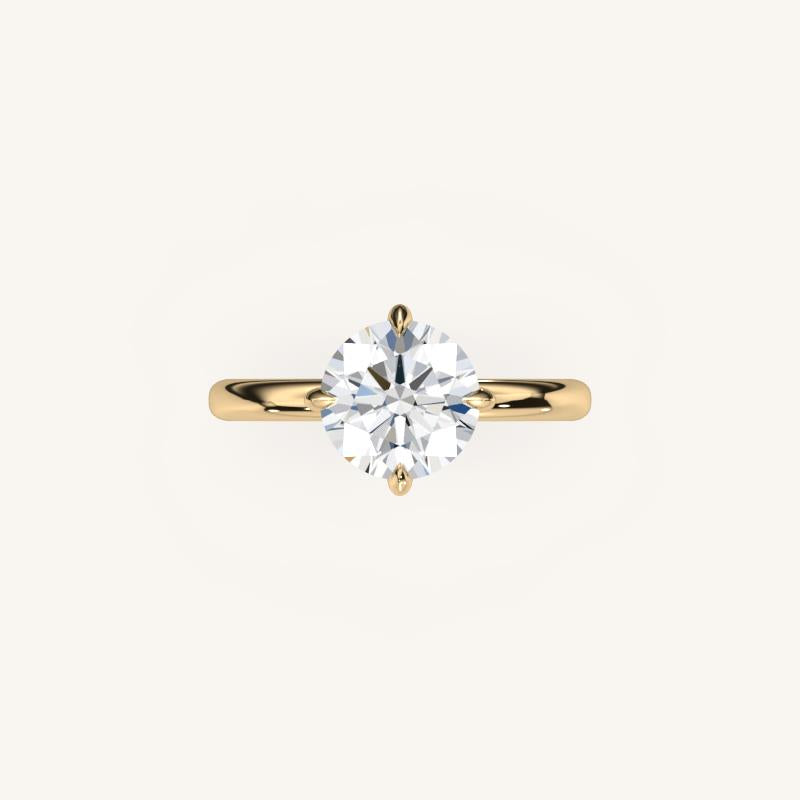 The Trelisse –Solitaire Hidden Halo Engagement Ring (E-W)