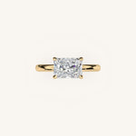 Load image into Gallery viewer, The Trelisse –Solitaire Hidden Halo Engagement Ring (E-W)